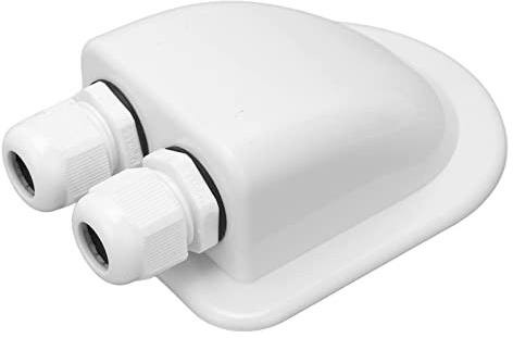 ABS Dubbel KabelgenomföRing FöR Solceller, IP68 VattentäT Dubbel KabelgenomföRing, 2 Mm² Till 6 Mm², FöR Solpaneler, BåT, Husbil, Husbil (Vit)
