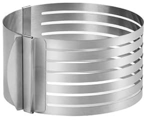 PLMN Round Mousse-Mould for Cake-Decor Cake Leveler-Slicer Adjustable Round Cake Cutter Rings Stainless Steel Cake Slicing bread-slicer machine for homemade-bread adjustable