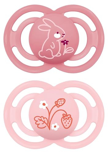 MAM Chupete perfecto en juego de 2, para un desarrollo saludable de dientes y mandíbulas, chupete de bebé de materiales sostenibles y renovables biológicamente, con caja para chupete, 6-16 meses