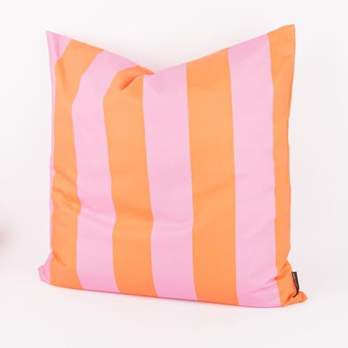 SCHÖNER LEBEN. Kissenhülle Streifen orange pink div. Größen, Größe:50x50cm (HxB)
