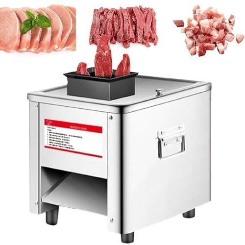 Cortadora De Carne, MáQuina Cortadora Carne Comercial De 850 W, MáQuina Cortadora Carne 330Lb/H Para El Hogar, Cortadora De Fiambres Para Cerdo Deshuesado, Pollo Y Pescado,10mm