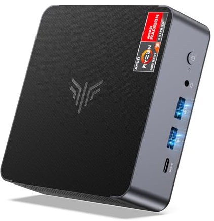 NiPoGi AM21 Mini PC 32 GB DDR5 RAM, АMD Ryzen 9 6900HX(8C/16T, bis zu 4,9 GHz), 1 TB M.2 NVME SSD Mini-Desktop-Computer 𝖶-11 Pro, 4K Quad-Screen-Display, 2X HDMI, DP, WiFi 6, Dual LAN für Büro/HTPC