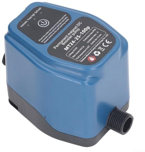 Sumsoctober 24V Automatic Water Pressure Booster Pump – 150W, Ultra-Quiet Operation, 32L/min Flow Rate, for Showers, Taps & Garden Irrigation(UK)