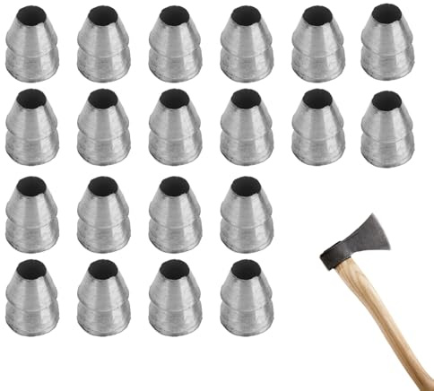 Griffkeile | Keile für Stielkeile | Keilaxt aus Metall | Ersatzkeil-Set für Griff | runde konische Keile | Stahlkeilverstärkung Zubehör