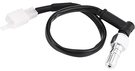 Tbest Universal Hydraulisk Bromstryckbrytare Hollow Bolt Brake Light Switch med 2-stifts Plugg och Brickor för de Flesta Motorcyklar (Tjock tråd M10*1,25MM)