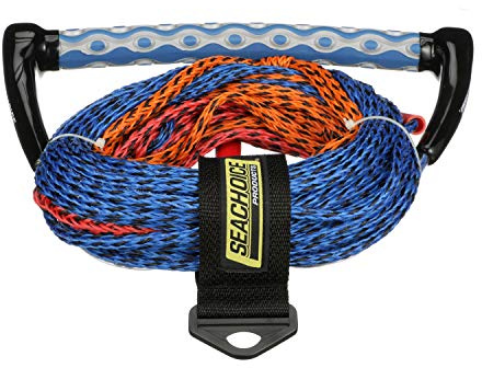 Seachoice Corde de Ski Nautique ou Wakeboard en 3 Parties - Longueur : 2,5 m - Manche avec Grip en EVA texturé