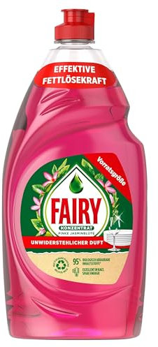 Fairy Detergente ultra concentrato per piatti a mano con fiori di gelsomino, 900 ml, con formula efficace per piatti perfettamente puliti, impressionante potere sgrassante