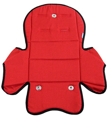 Ersatzbezug Sitzkissen Bezug Auflage für Kinder Fahrradsitz kompatibel mit Römer Jockey (rot meliert (Modell 5))