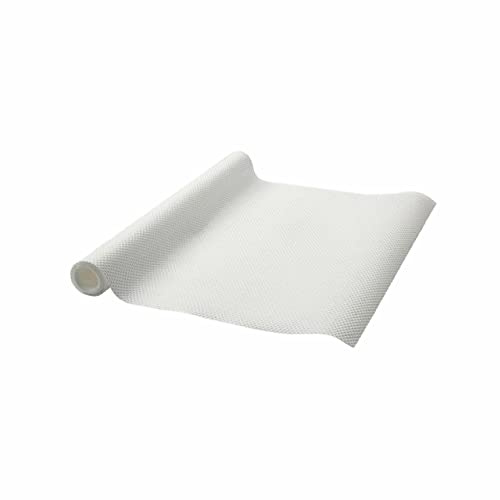 SUL Drawer Liners, 45x500cm Kitchen Cabinet Liner, Waterproof & Oil-Proof Shelf Liner Roll, Drawer Mats EVA Material Fridge Liner Anti-Slip Non-Adhesive BPA Free Kitchen Cupboard Protector (White)