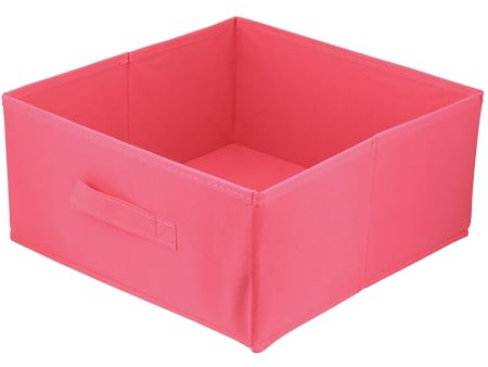 lavita Boîte de rangement en tissu | Boîtes de rangement pliantes 31 x 31 x 15 cm | Tiroir Boîte de rangement Tiroir | Systèmes de rangement pour les vêtements | 1 pièce (rose foncé)