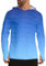 APTRO Men's UPF 50+ Hoodies Rash Guard Long Sleeve Fishing Top UV Sun Protection Rash Vest Quick Dry Lightweight Shirt Gradient Blue MFS16 XXL