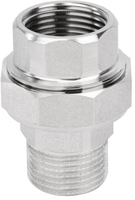 Raccord Union, 3/4 Mâle à 3/4 Femelle Fileté Raccord à Vis Conique en Laiton, Fileté Adaptateur Union pour Eau, Air, Connexion