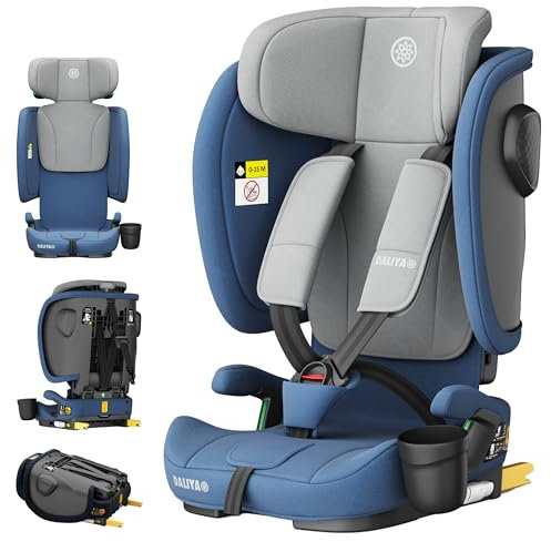 Daliya® JOYMAX i-Size Kindersitz 76–150 cm (9–36 kg), ab 15 Monaten, ECE R129/03, ISOFIX & Top Tether, Autokindersitz mit 5-Punkt-Gurt, verstellbarer Rückenlehne & Kopfstütze (Blau)