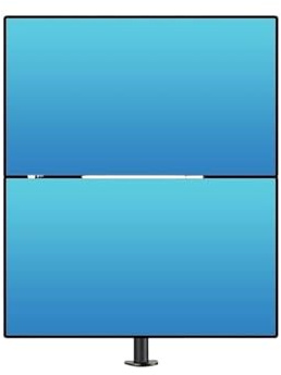 Bildskärmstativ, dubbelt skärmskrivbord, höjdjusterbar LCD-skärm (bords-lampfixation)