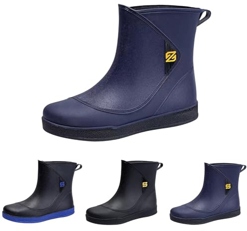 Generisch Bottes en caoutchouc pour homme, tige courte, imperméables, pointure 43, bottes de jardin, unisexes, légères, bottes de pluie