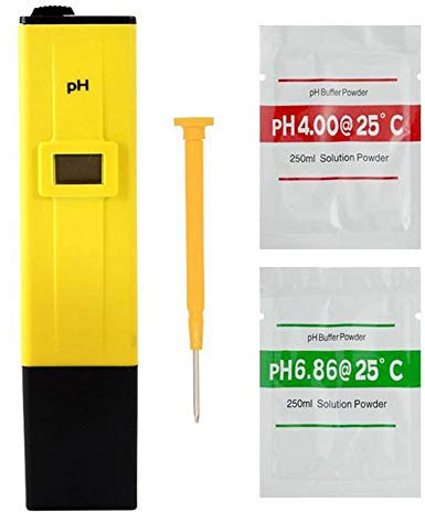 PH Tester, Digital Water Test Meter, UMILLER 0.01 PH High Accuracy,0-14 PH Measurement Range for Household Drinking Water, Hydroponics, Aquariums, Swimming Pools (Yellow)