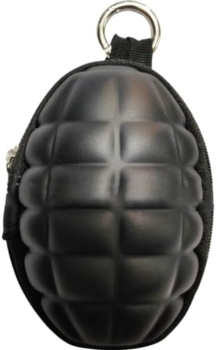 Car Key Case Haute Capacité Grenade Forme Main Fermeture Éclair Porte-Monnaie Sac Pochette en Métal Crochet Porte-clé De Poche À Glissière avec Anneau