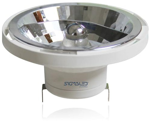 Sigmaled lighting - Faretto LED AR111 G53 14W (equivalente 110W alogena) - Luce bianca Calda 3000K - 1000 lumens - 12V AC/DC - Spot LED AR111