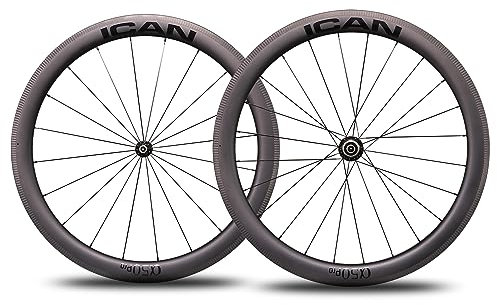 ICAN Alpha 50 Pro 1502g/3.31lbs Carbon Rennrad Laufradsatz 700C Felgenbremse 20/24 Löcher