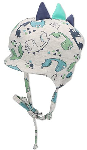 Sterntaler Jungen Schirmmütze Multidino Sonnenhut, Silber, 47