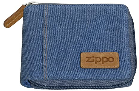 Zippo Geldbörse - Denim - Blau - Portemonnaie für Damen und Herren - Portmonee für Karten und Scheine