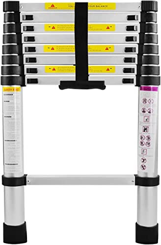 TREPPE Escalera Telescópica Aluminio 9 Escalones 2,6m