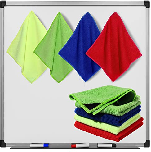 8 Pacchi Panno di Pulizia Magnetico Gomma Cancellabile a Secco in Microfibra Gomma da Cancellare Magnetica per Lavagna Panno Cancelleria a Secco Lavabile, 10'' x 9,25'' (Multi Colori)