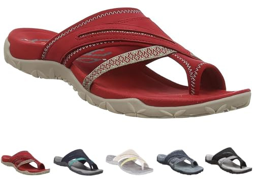 Sandales orthopédiques pour femme avec soutien de la voûte plantaire, tongs avec anneau d'orteil