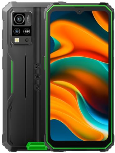 Blackview Teléfono Móvil Resistente BV4800, 6GB+64GB(Extensión 1TB), 6.56'' HD+ 120Hz, ArcSoft® 13MP+5MP, Android 13 SIM Dual IP68 Impermeable Antigolpes Smartphone, Huella Dactilar, GPS NFC Verde