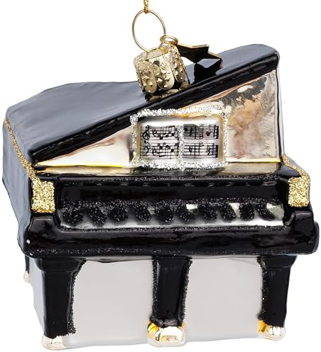 SIKORA Flügel besondere Weihnachtskugel Glas Christbaumschmuck Deko Figur Weihnachten Anhänger Ornament - Trend Line - BS682