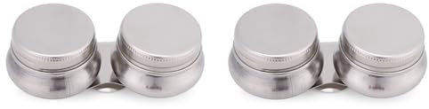 Qcwwy 2 Pcs Drawing Tool, Double Palette Cup Oil Paint Megilp Turpentine Solvent Container With Lid Stainless Steel Large Art Supplies Craft Collection