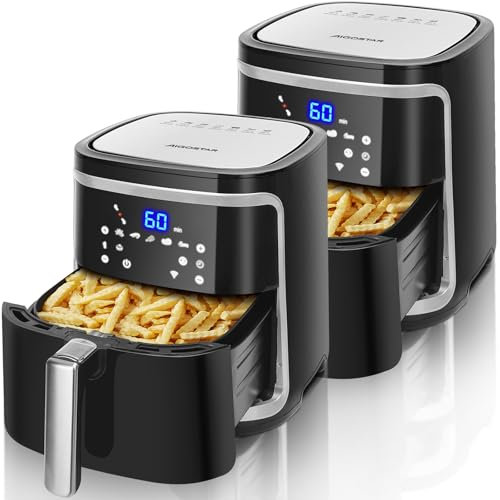 Aigostar Smart Cube - Friteuse à air intelligente sans huile. 1900W, 7L. Mode manuel, écran tactile LED, 7 fonctions préréglées + maintien au chaud et mode manuel. Connexion Wifi. Sans BPA. *2