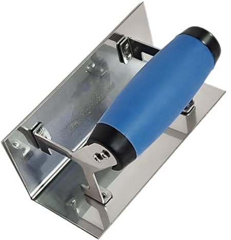 Paleta de acero inoxidable para esquina interior/exterior, llana de acabado suave con mango ergonómico cómodo para limpieza de paredes