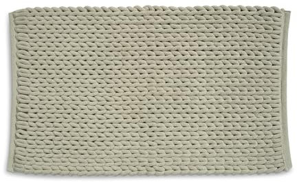 kela Badematte rutschfest 55 x 65 x 2 cm Marie, Badezimmerteppich Taupe, waschbar, recyceltes Polyester & Baumwolle, Badvorleger in Strickstruktur