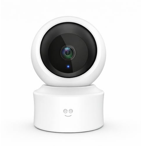 Geeni Scope Ultra 2K 360° Smart Indoor Camera, 1440p HD Auto-Tracking, Dual Band WiFi 2.4GHz 5GHz, Alexa & App Control, Wall Mountable, White