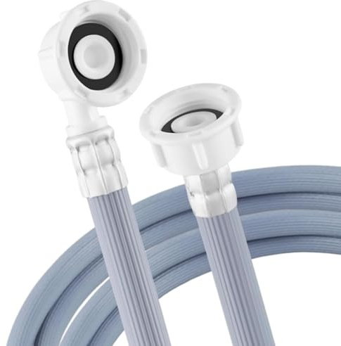 Tubo di ingresso per lavatrice lavastoviglie 2955, attacco dimensioni 1,5 m, angolo 3/4 pollici, dritto, con guarnizione, tubo di alimentazione dell'acqua universale, utilizzabile indipendentemente