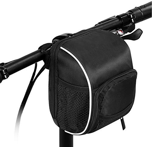 Ejoyous Sacoche de Guidon Vélo Étanche avec Housse de Pluie et Bandes Réfléchissantes, Sac de Cadre Avant pour Téléphone