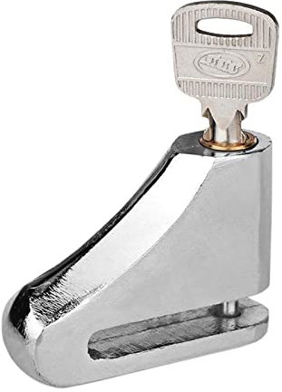 Motorrad Scheibenbremsschloss, Scheibenbremsschloss, Motorrad Bremsscheibenschloss,Diebstahlsicherung für Motorrad, für Motorräder, Elektrofahrzeuge, Mountainbikes (Silber)