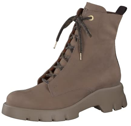 Paul Green Damen SUPER Soft Schnürboots, Frauen Ankle Boots,uebergangsschuhe,uebergangsstiefel,reißverschluss,Stiefel,Beige (Antelope),40 EU / 6.5 UK