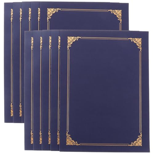 Operitacx 10pcs Certificate Holders A4 Blank Stamping Award Diplomas Covers