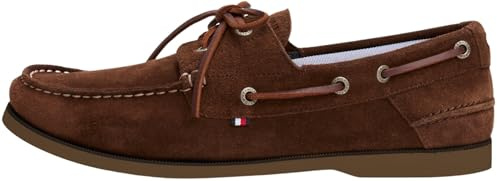 Tommy Hilfiger Uomo Scarpa da Barca Core in Pelle Scamosciata, Marrone (Legacy Brown), 42 EU