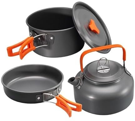 Descubra la vajilla for exteriores perfecta for picnics y viajes: duradera, liviana y resistente al óxido, suministros for acampar(0.8L kettle)