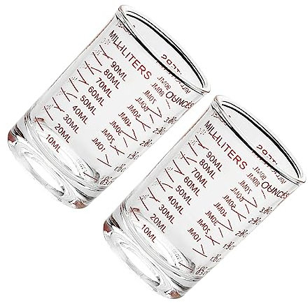 Alipis 2stücke Glas Messbecher Aus Transparentem Glas Für Zuhause Mit Backwaage Zum Messen Von Milch Sojamilch Saft Kaffee Und Anderen Flüssigkeiten