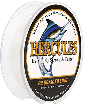 HERCULES Sedal Trenzado de 4 Hilos, 100-2000 m, 6-100 LB, Súper Suave, Polietileno, Multifilamento Hilo Trenzado de Pescar en el mar y en el Agua