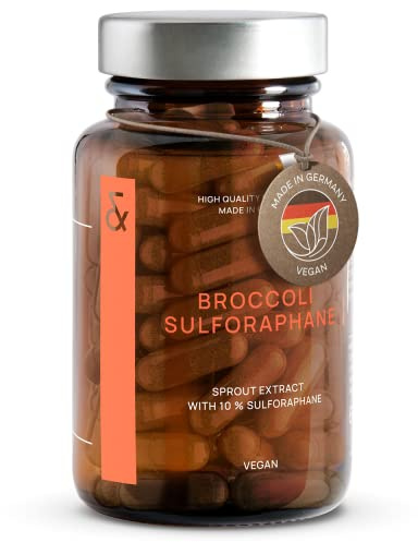 Broccoli Sprout Extract - 100mg Sulforaphane per Serving - Vegan - Antioxidant Supplement - Broccoli Powder Rich in Vitamins and Minerals - 60 Capsules - Made in Germany
