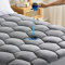 SONIVE Waterproof Thick Mattress Topper Ultra Fluffy Soft Topper Breathable Pad Machine Washable Fitted Mattress Protector Bedding for Single Bed, Grey 90x190cm