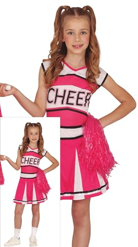 FIESTAS GUIRCA Disfraz de Animadora Rosa para Niña - Uniforme de Animadora Rosa - Disfraces para Niñas - Niñas de 10 a 12 Años