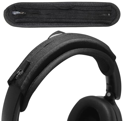 Adhiper Universal Headphone Headband Cover for Sony Beats Bose Soundcore HyperX ATH Skullcandy JBL Jabra, Headband Cover Cushion Protector for Sony XM4, XM5 & Beats Studio Pro/Solo4 Headphones - Black