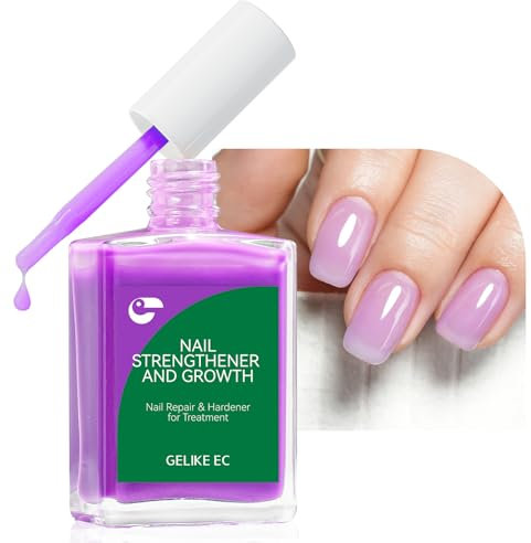 Gelike ec Nagelhärter Wachstums Nagel Rillenfüller: Violett Nagelhärter Reparatur für Dünne Beschädigte und Brüchige Nägel 15ml