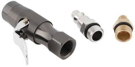 LT Easiyl Inflador de Neumáticos con Mandril de Aire de 200 PSI con Doble Mordaza Y Rosca Hembra NPT de 1/4 Compatible con Válvula Schrader.